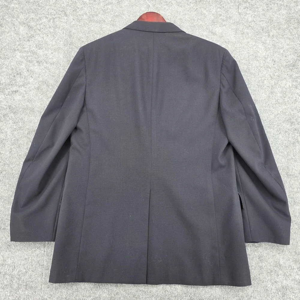 Joseph & Feiss Navy Blue Wool Blazer Gold Crest Buttons USA Made Culwell & Son